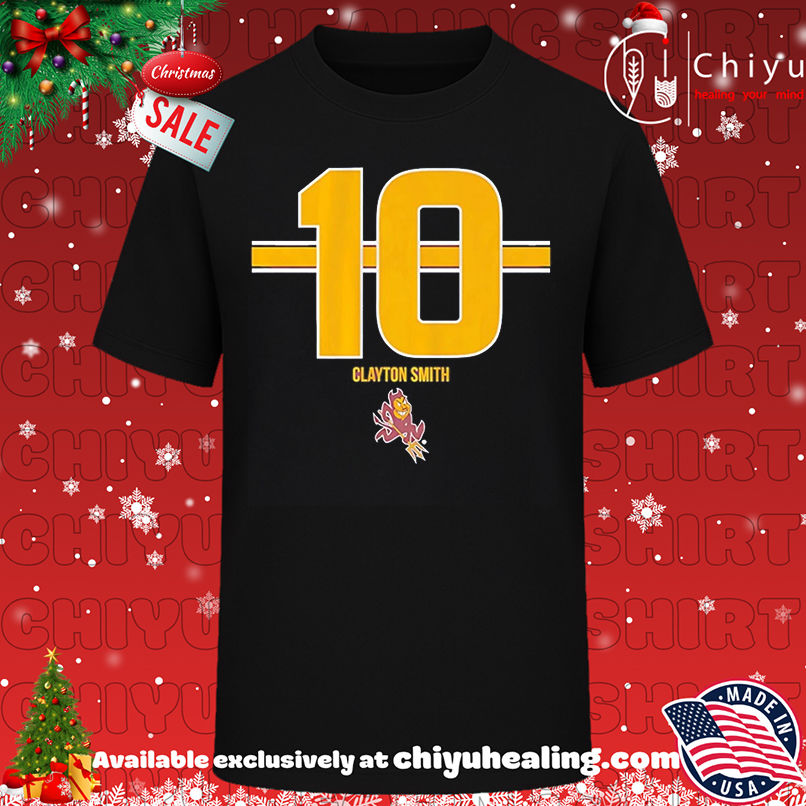 ASU Football Clayton Smith no 10 Stripe shirt, Hoodie, Sweatshirt, Poster Canvas, Mug, Ornaments