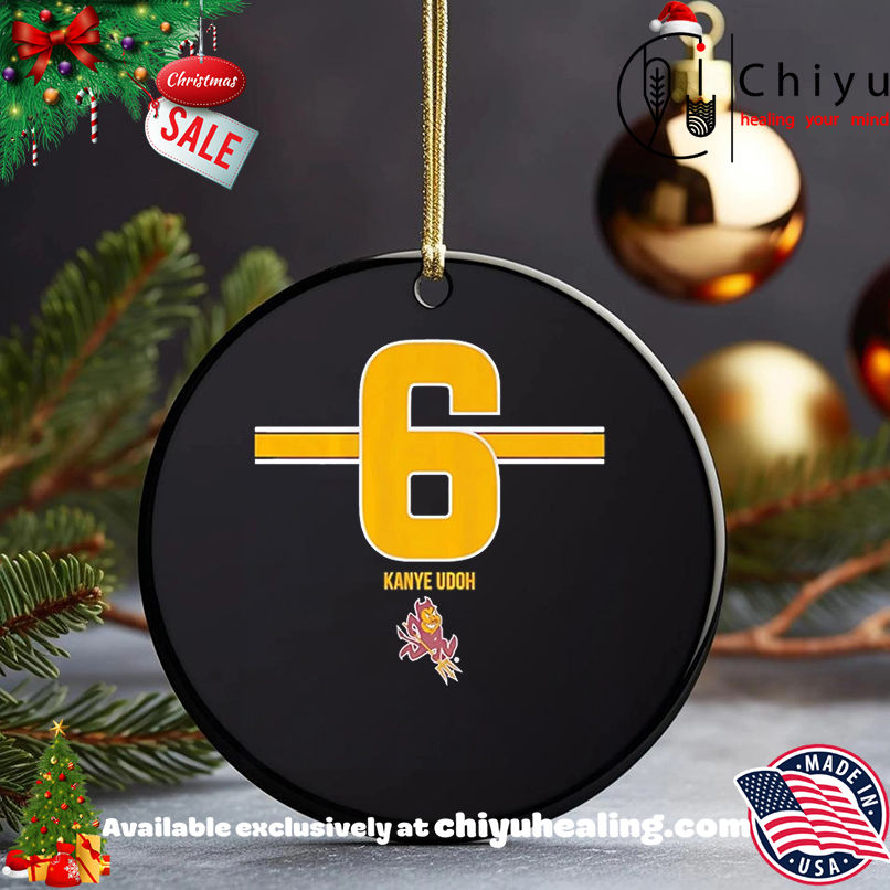 ASU Football Kanye Udoh no 6 Stripe shirt, Hoodie, Sweatshirt, Poster Canvas, Mug, Ornaments