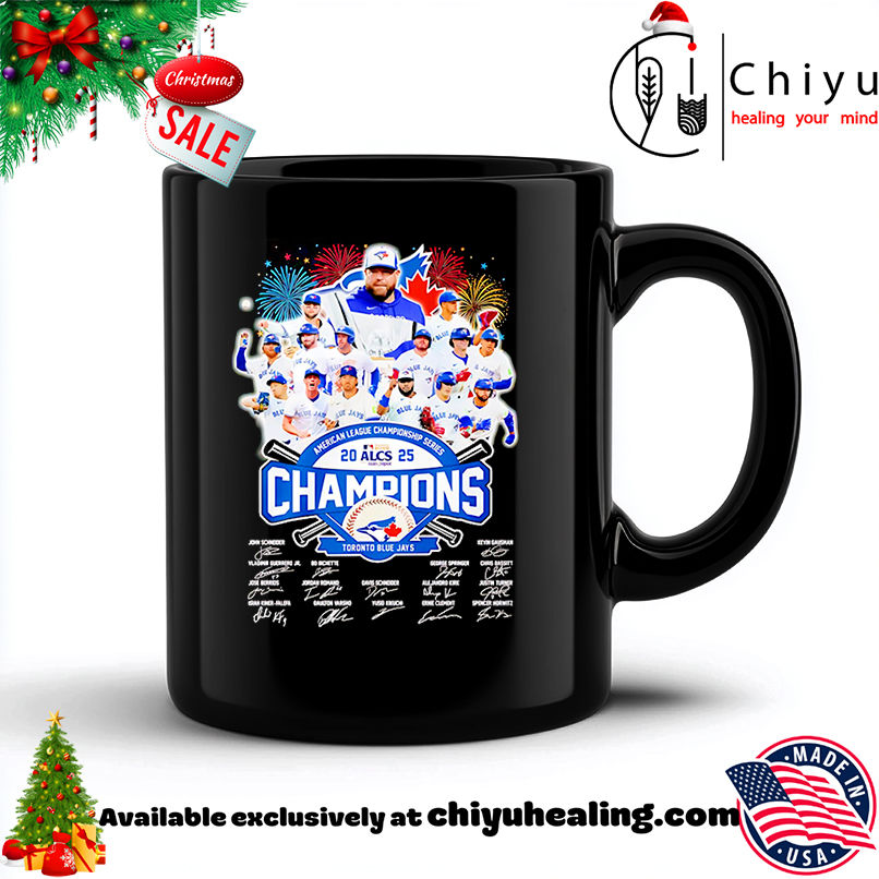 American League Championship Series 2025 Champions Toronto Blue Jays signatures shirt, Hoodie, Sweatshirt, Poster Canvas, Mug, Ornaments
