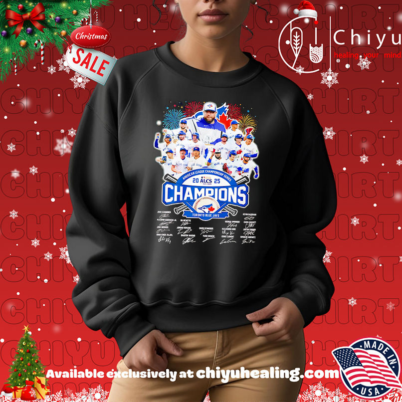 American League Championship Series 2025 Champions Toronto Blue Jays signatures shirt American League Championship Series 2025 Champions Toronto Blue Jays signatures shirt
