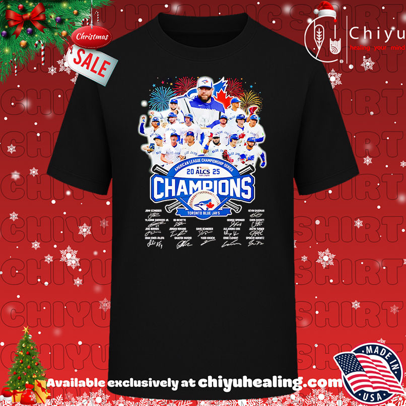 American League Championship Series 2025 Champions Toronto Blue Jays signatures shirt, Hoodie, Sweatshirt, Poster Canvas, Mug, Ornaments