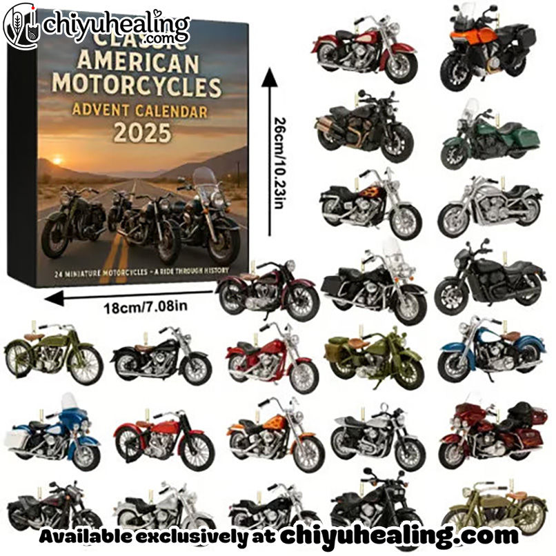 American Motorcycles Advent Calendar 2025, Christmas Countdown Advent Calendar Gift Box with 24 Acrylic Ornaments American Motorcycles Advent Calendar 2025, Christmas Countdown Advent Calendar Gift Box with 24 Acrylic Ornaments