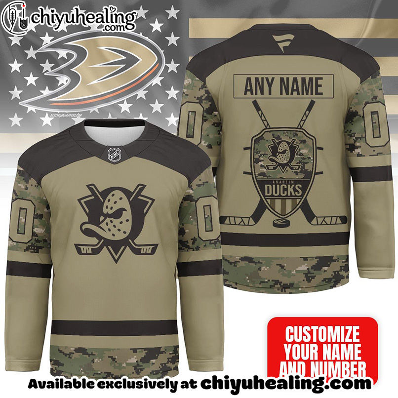 Anaheim Ducks - Premium NHL Camo Army Hockey Jersey
