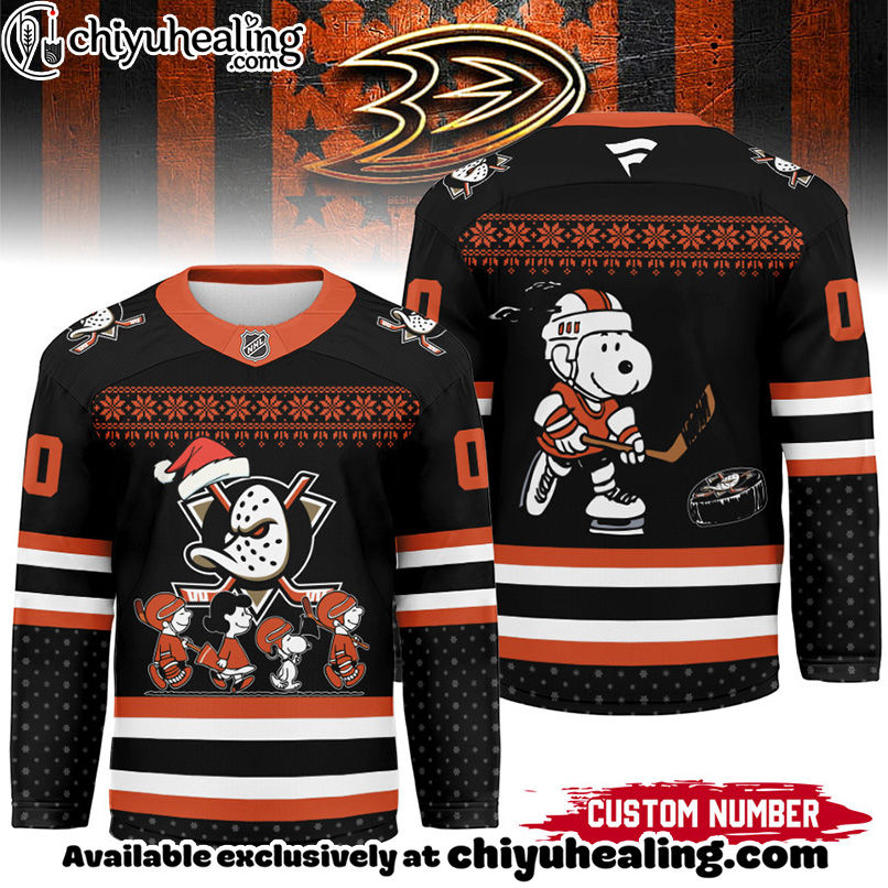 Anaheim Ducks - Premium NHL Peanuts Snoopy Hockey Jersey Ver 2