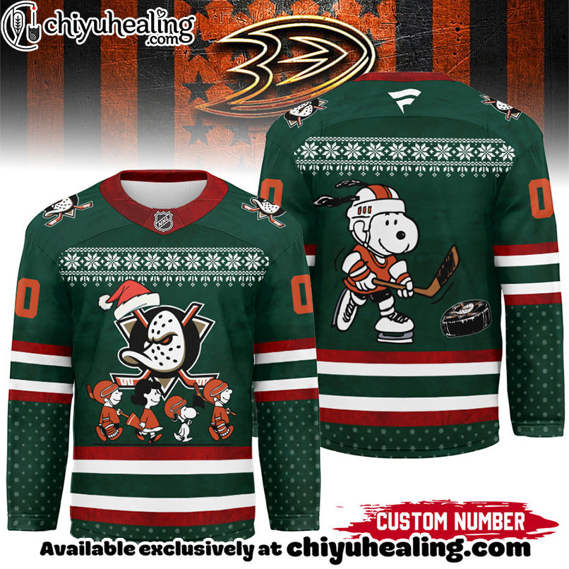 Anaheim Ducks - Premium NHL Peanuts Snoopy Hockey Jersey