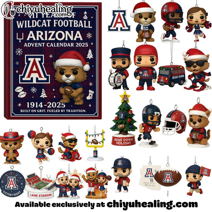 Arizona Wildcats 111th Anniversary Advent Calendar, Christmas Countdown Advent Calendar Gift Box with 24 Acrylic Ornaments Arizona Wildcats 111th Anniversary Advent Calendar, Christmas Countdown Advent Calendar Gift Box with 24 Acrylic Ornaments
