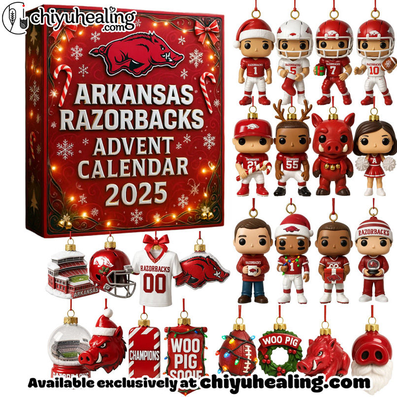 Arkansas Razorbacks Advent Calendar 2025, Christmas Countdown Advent Calendar Gift Box with 24 Acrylic Ornaments Arkansas Razorbacks Advent Calendar 2025, Christmas Countdown Advent Calendar Gift Box with 24 Acrylic Ornaments