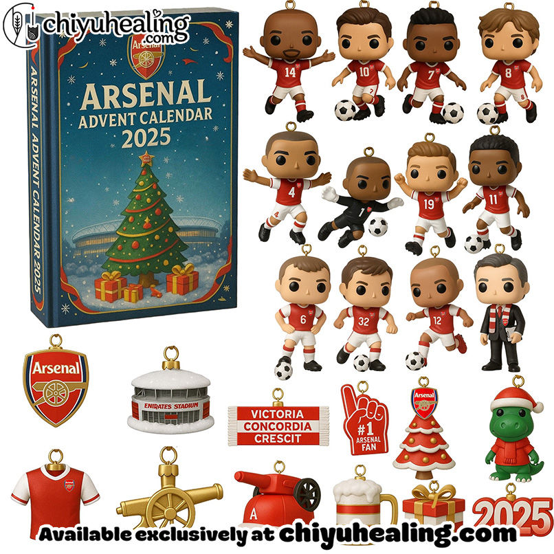 Arsenal Advent Calendar is realeased now, Christmas Countdown Advent Calendar Gift Box with 24 Acrylic Ornaments