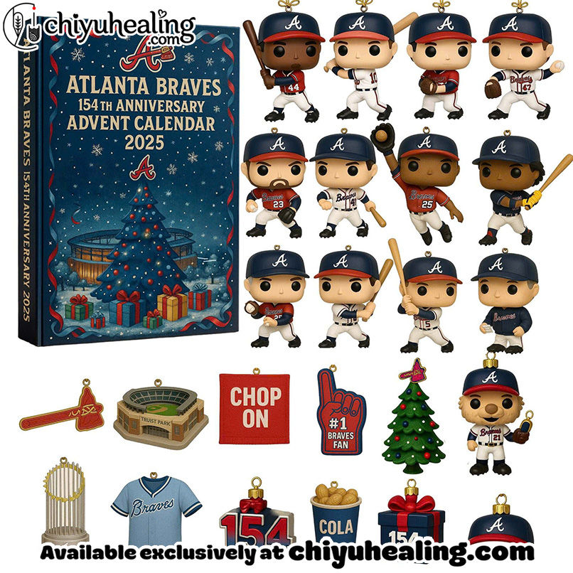 Atlanta Braves Advent Calendar 2025, Christmas Countdown Advent Calendar Gift Box with 24 Acrylic Ornaments Atlanta Braves Advent Calendar 2025, Christmas Countdown Advent Calendar Gift Box with 24 Acrylic Ornaments