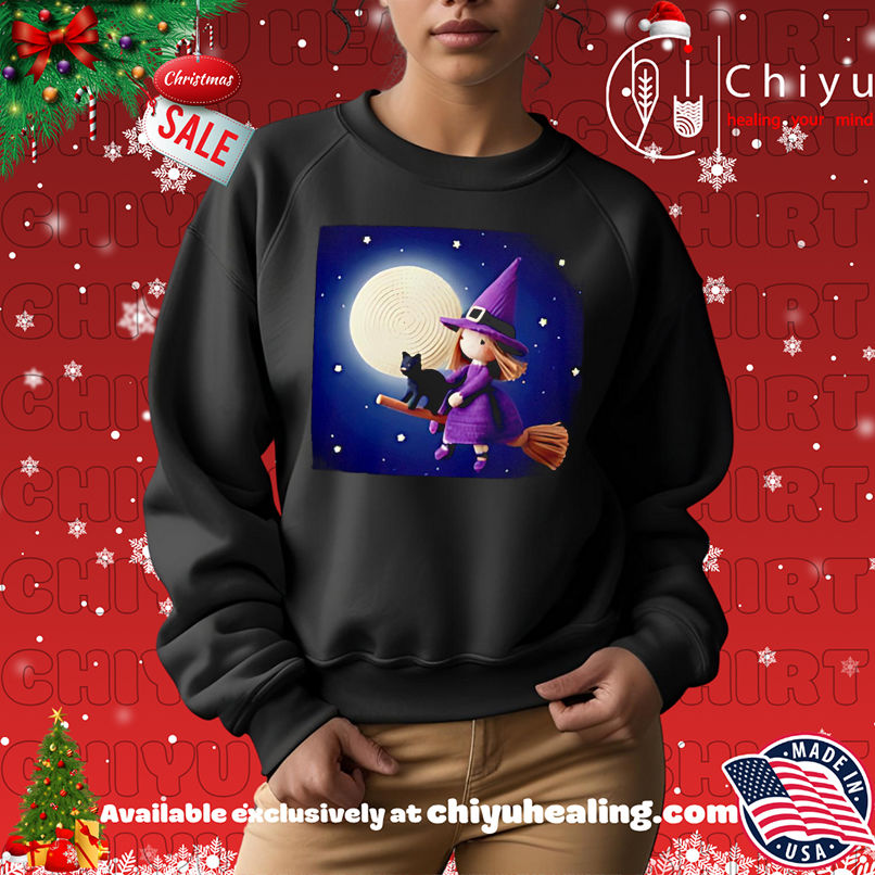 Awesome Charming Crochet Witch and Cat on Broom shirt Awesome Charming Crochet Witch and Cat on Broom shirt