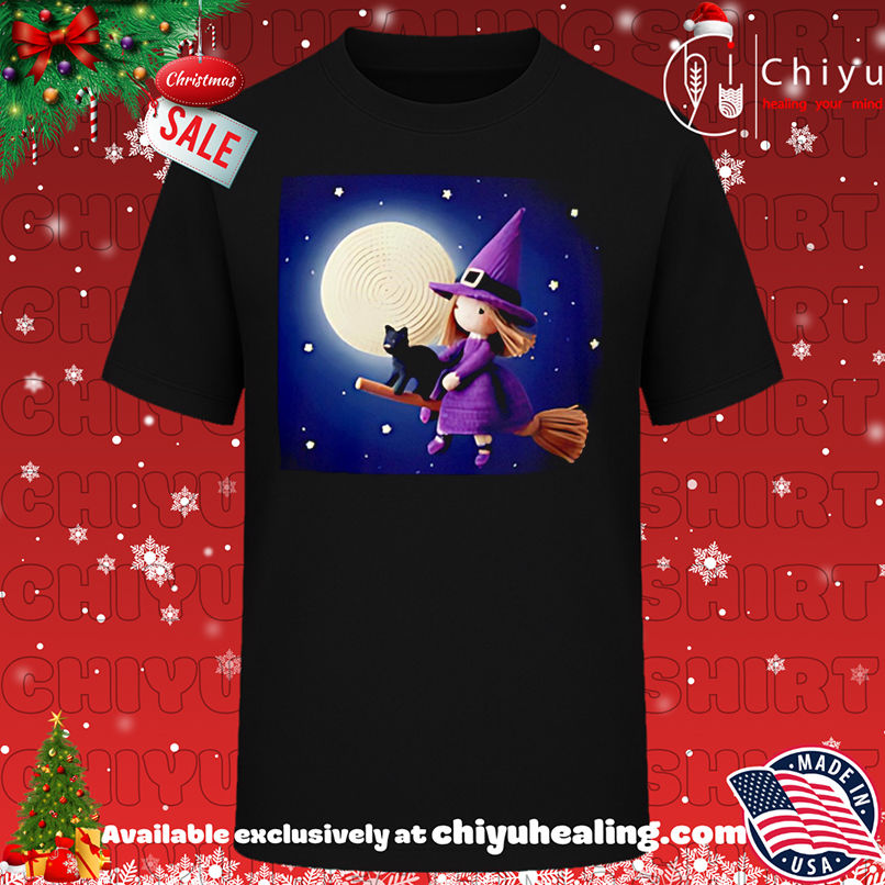 Awesome Charming Crochet Witch and Cat on Broom shirt, Hoodie, Sweatshirt, Poster Canvas, Mug, Ornaments