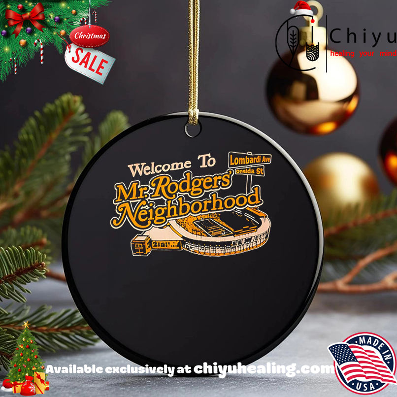 Awesome Welcome To Mr. Rodgers' Neighborhood Green Bay Packers shirt, Hoodie, Sweatshirt, Poster Canvas, Mug, Ornaments