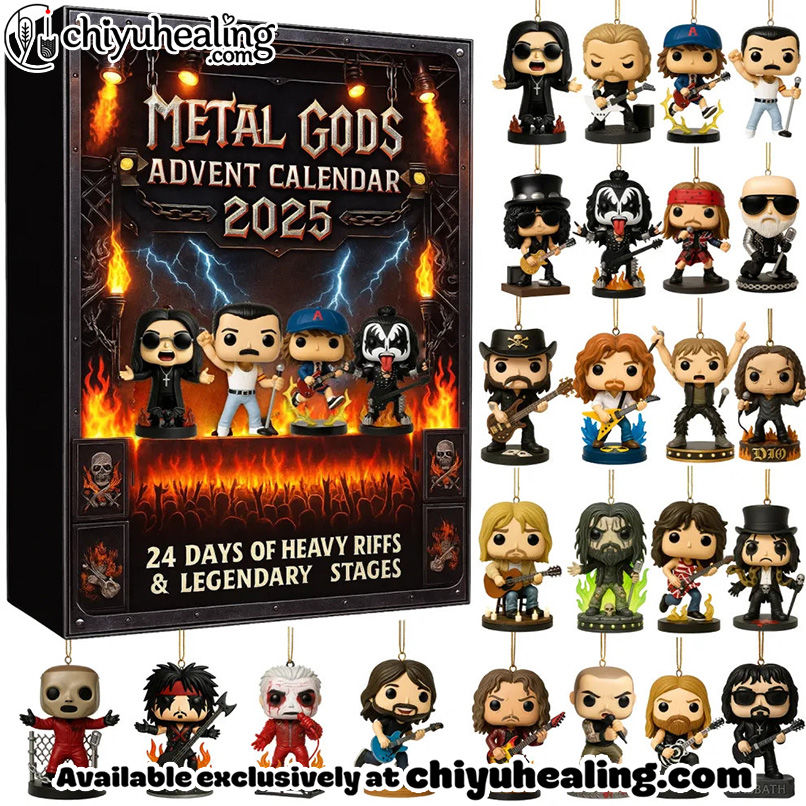 BEST Rock Legend Advent Calendar 2025, Christmas Countdown Advent Calendar Gift Box with 24 Acrylic Ornaments