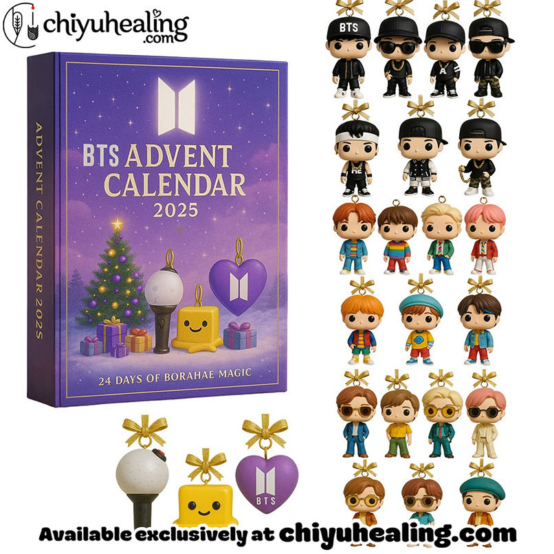 BTS Advent Calendar 2025 CHRISTMAS GIFT, CHRISTMAS IDEA, Christmas Countdown Advent Calendar Gift Box with 24 Acrylic Ornaments