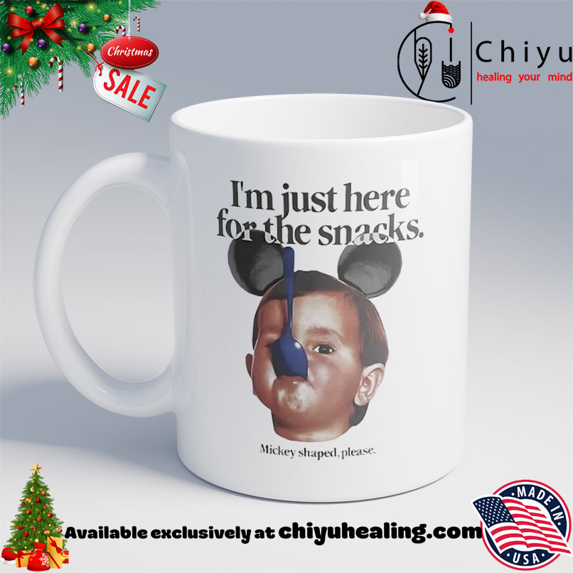 Baby I'm Just Here For The Snacks Mickey Shaped Please shirt, Hoodie, Sweatshirt, Poster Canvas, Mug, Ornaments