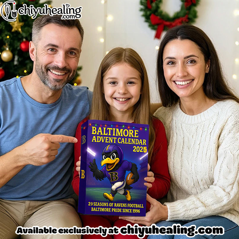 Baltimore Ravens Advent Calendar 2025 29TH ANNIVERSARY Christmas Gift, Christmas Idea, Christmas Countdown Advent Calendar Gift Box with 24 Acrylic Ornaments