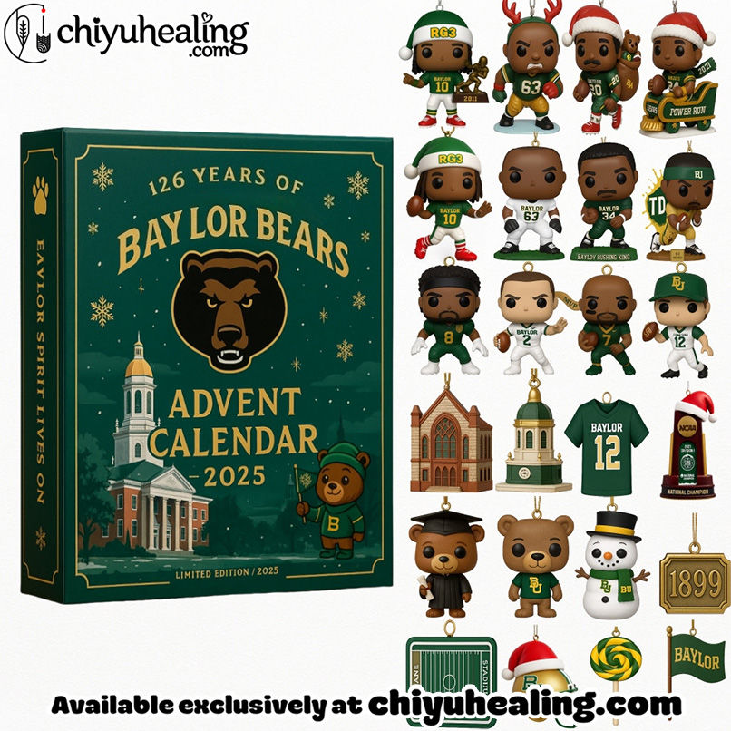 Baylor Bears 126th Anniversary Advent Calendar 2025, Christmas Countdown Advent Calendar Gift Box with 24 Acrylic Ornaments Baylor Bears 126th Anniversary Advent Calendar 2025, Christmas Countdown Advent Calendar Gift Box with 24 Acrylic Ornaments