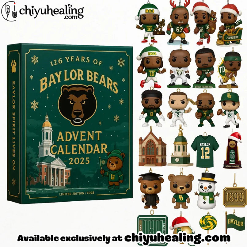 Baylor Bears Advent Calendar 2025, Christmas Countdown Advent Calendar Gift Box with 24 Acrylic Ornaments Baylor Bears Advent Calendar 2025, Christmas Countdown Advent Calendar Gift Box with 24 Acrylic Ornaments