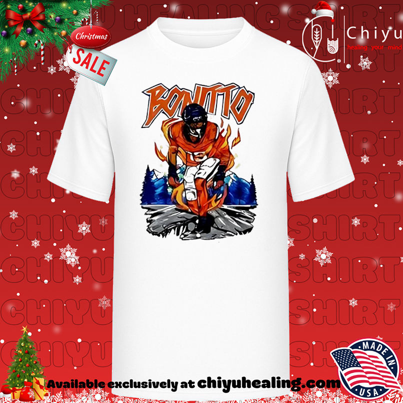 Best Nik Bonitto Denver Broncos Surrounded By Flames shirt, Hoodie, Sweatshirt, Poster Canvas, Mug, Ornaments