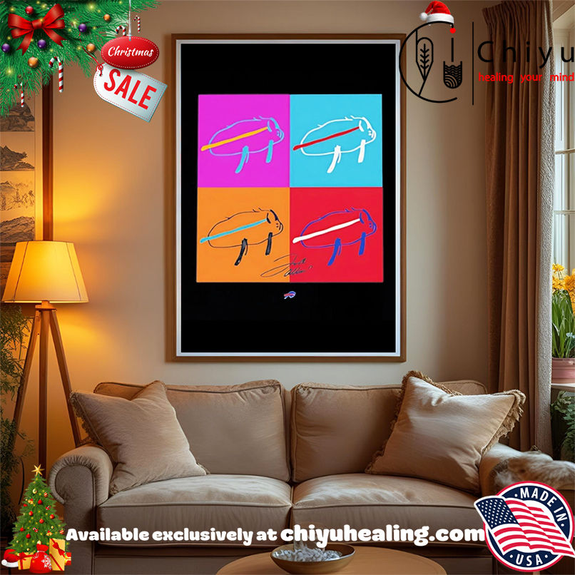 Billustration Buffalo Bills Josh Allen paint shirt, Hoodie, Sweatshirt, Poster Canvas, Mug, Ornaments