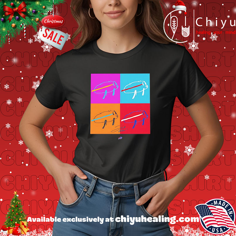 Billustration Buffalo Bills Josh Allen paint shirt, Hoodie, Sweatshirt, Poster Canvas, Mug, Ornaments