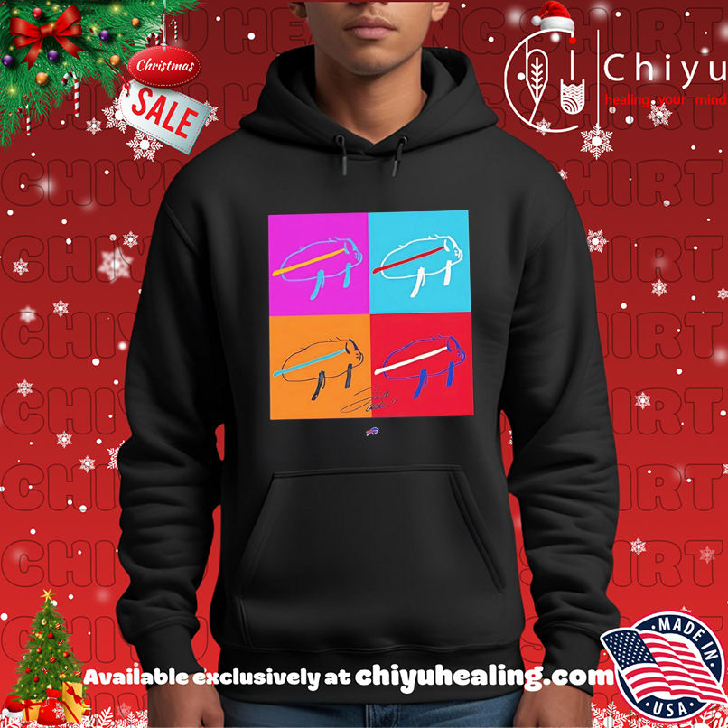 Billustration Buffalo Bills Josh Allen paint shirt Billustration Buffalo Bills Josh Allen paint shirt