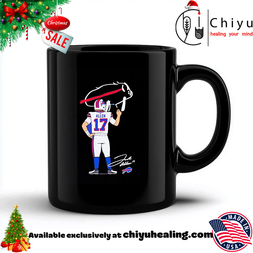 Billustration Josh Allen Buffalo Bills paint shirt, Hoodie, Sweatshirt, Poster Canvas, Mug, Ornaments