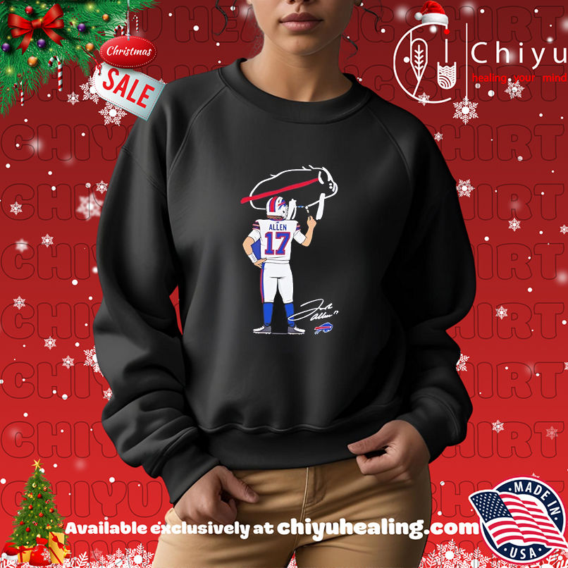 Billustration Josh Allen Buffalo Bills paint shirt Billustration Josh Allen Buffalo Bills paint shirt