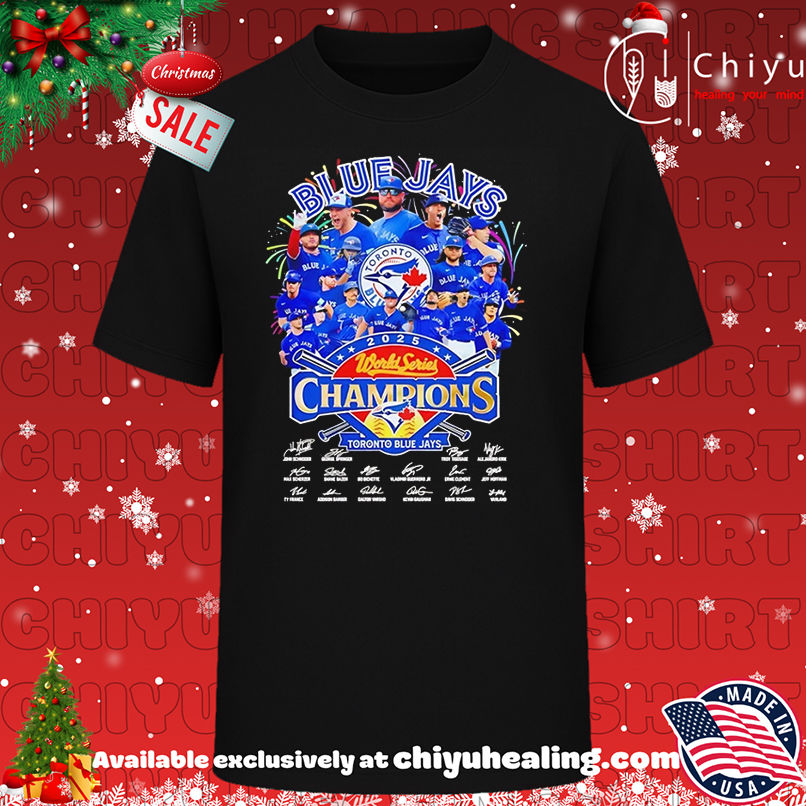 Blue Jays 2025 World Series Champions signatures shirt, Hoodie, Sweatshirt, Poster Canvas, Mug, Ornaments