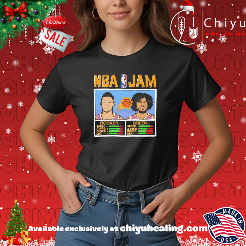 Booker And Green NBA Jam Suns shirt, Hoodie, Sweatshirt, Poster Canvas, Mug, Ornaments