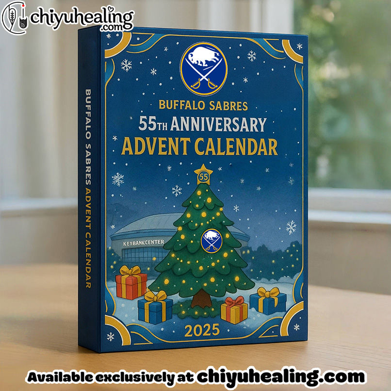 Buffalo Sabres Advent Calendar, Christmas Countdown Advent Calendar Gift Box with 24 Acrylic Ornaments