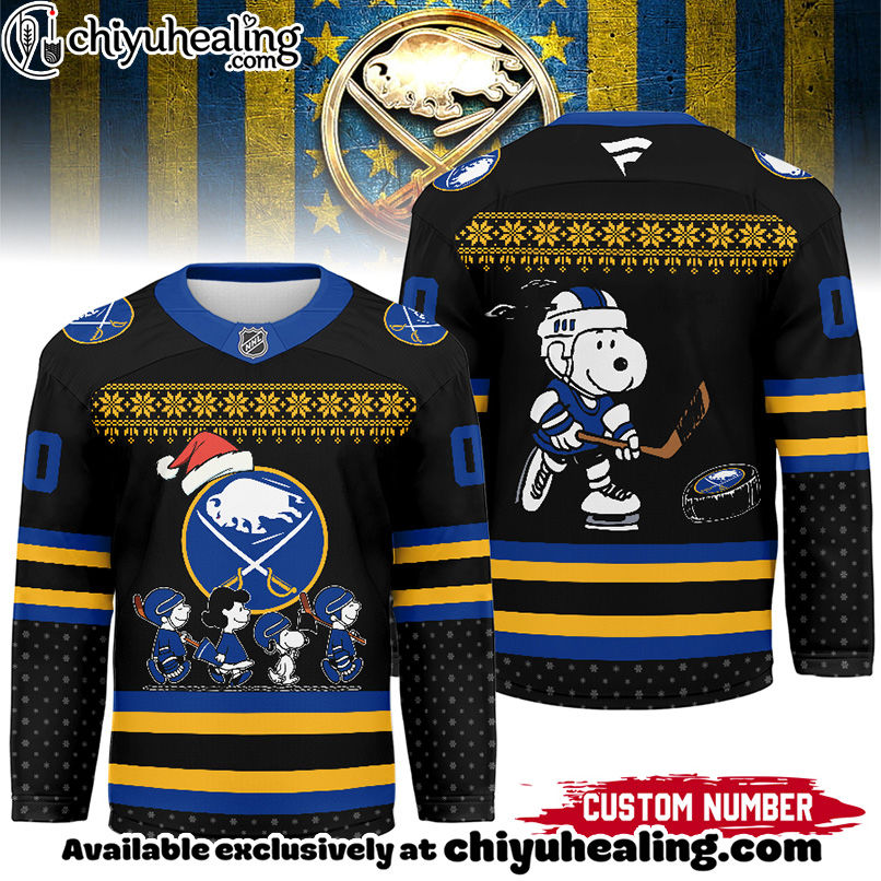 Buffalo Sabres - Premium NHL Peanuts Snoopy Hockey Jersey Ver 2