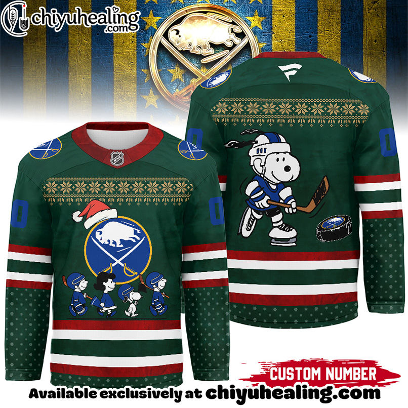 Buffalo Sabres - Premium NHL Peanuts Snoopy Hockey Jersey