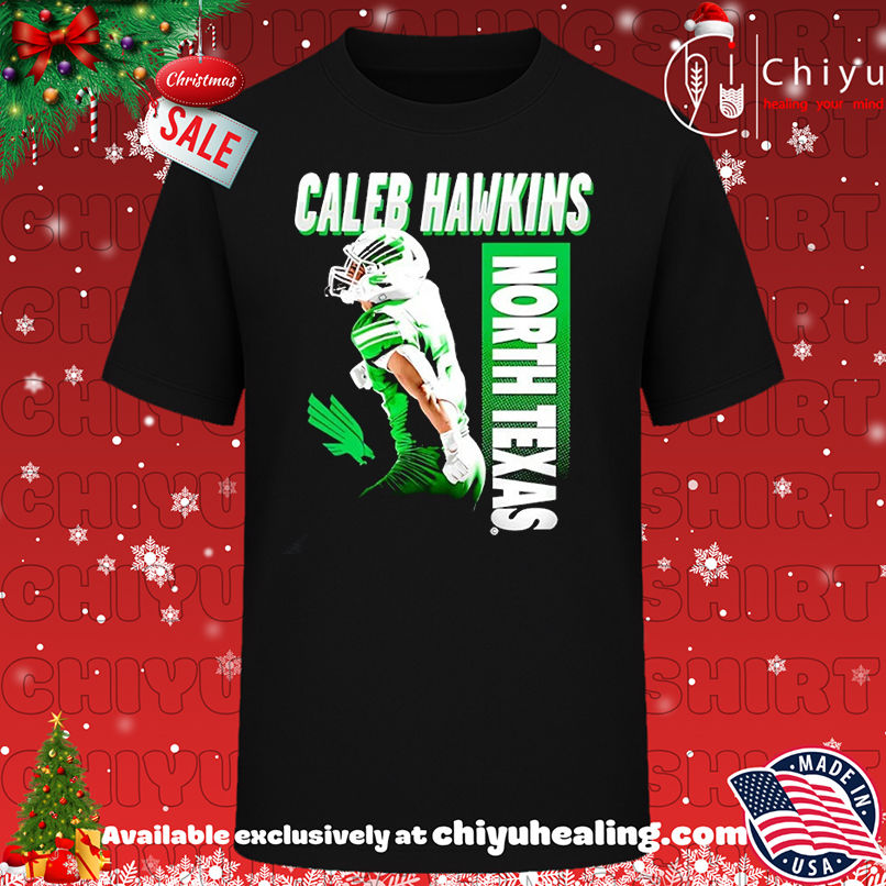 Caleb Hawkins North Texas Mean Green Illustrated T-shirt, Hoodie, Sweatshirt, Poster Canvas, Mug, Ornaments
