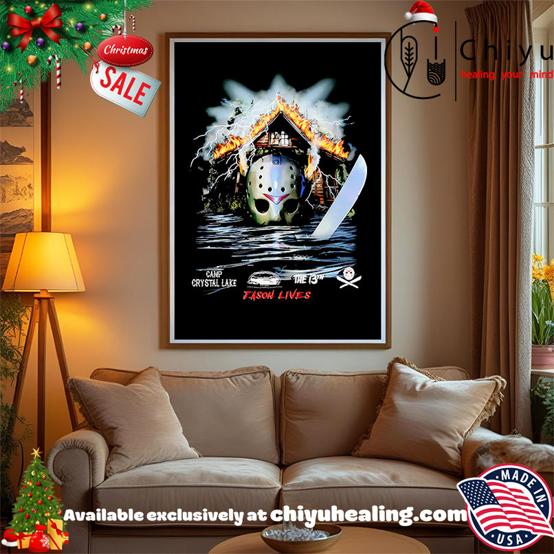 Camp Crystal Lake Jason Lives shirt, Hoodie, Sweatshirt, Poster Canvas, Mug, Ornaments