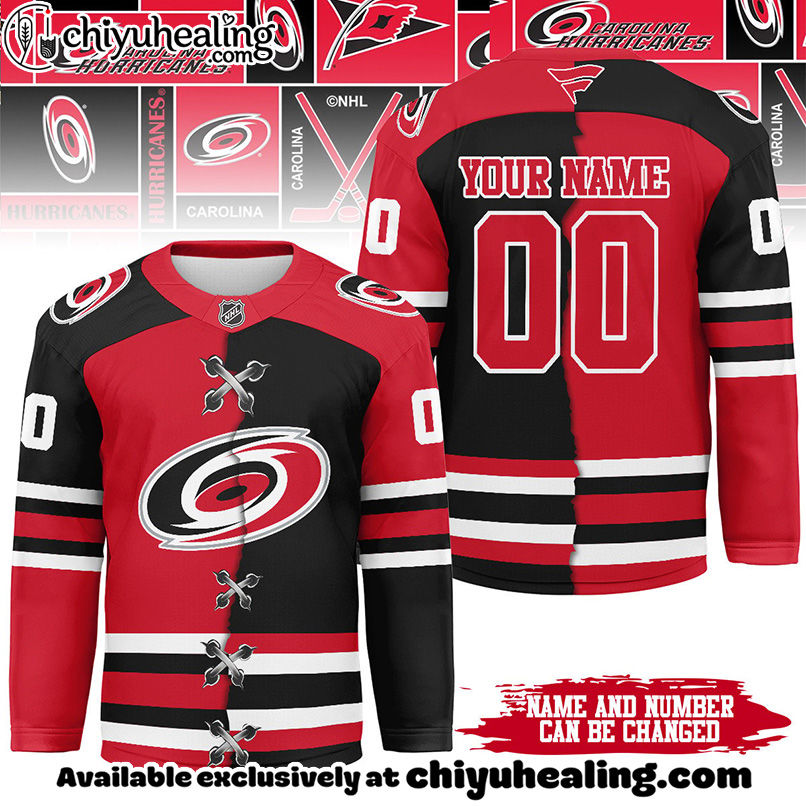 Carolina Hurricanes - Premium NHL Personalized Split Color Hockey Jersey