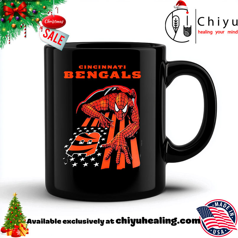 Cincinnati Bengals & Spiderman America Flag Shirt, Hoodie, Sweatshirt, Poster Canvas, Mug, Ornaments 6 Cincinnati Bengals & Spiderman America Flag Shirt, Hoodie, Sweatshirt, Poster Canvas, Mug, Ornaments