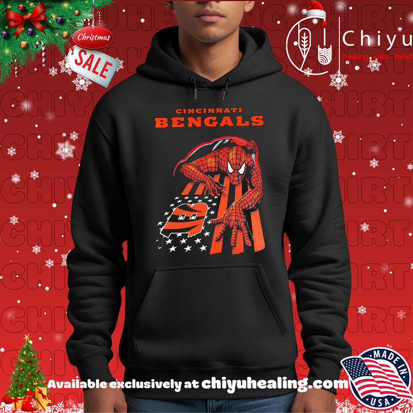 Cincinnati Bengals & Spiderman America Flag Shirt, Hoodie, Sweatshirt, Poster Canvas, Mug, Ornaments 2 Cincinnati Bengals & Spiderman America Flag Shirt, Hoodie, Sweatshirt, Poster Canvas, Mug, Ornaments
