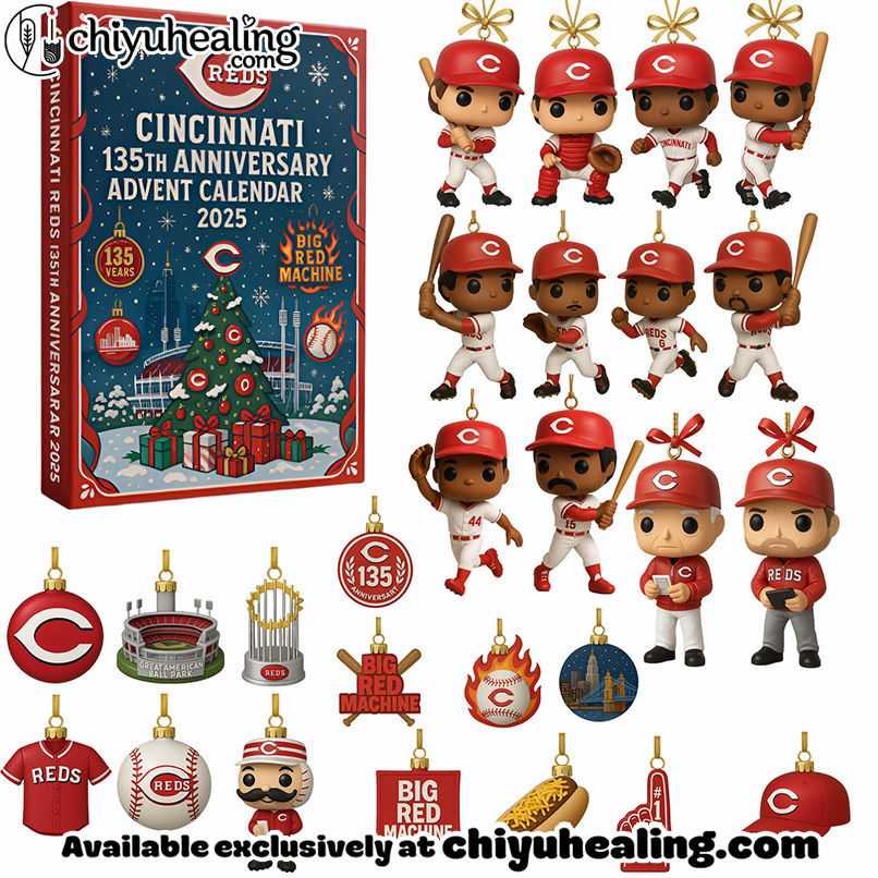 Cincinnati Reds Advent Calendar 2025 50th Anniversary Christmas Gift, Christmas Idea, Christmas Countdown Advent Calendar Gift Box with 24 Acrylic Ornaments Cincinnati Reds Advent Calendar 2025 50th Anniversary Christmas Gift, Christmas Idea, Christmas Countdown Advent Calendar Gift Box with 24 Acrylic Ornaments