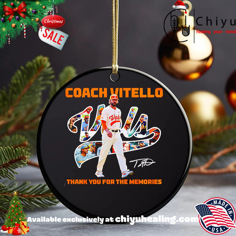 Coach Vitello thank you for the memories shirt, Hoodie, Sweatshirt, Poster Canvas, Mug, Ornaments
