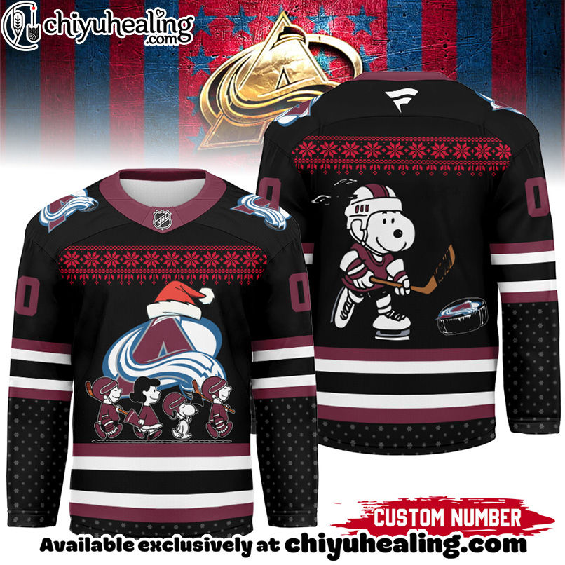 Colorado Avalanche - Premium NHL Peanuts Snoopy Hockey Jersey Ver 2