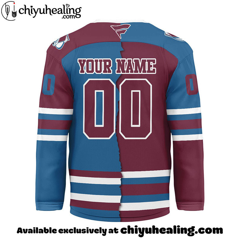 Colorado Avalanche - Premium NHL Personalized Split Color Hockey Jersey 3 Colorado Avalanche - Premium NHL Personalized Split Color Hockey Jersey