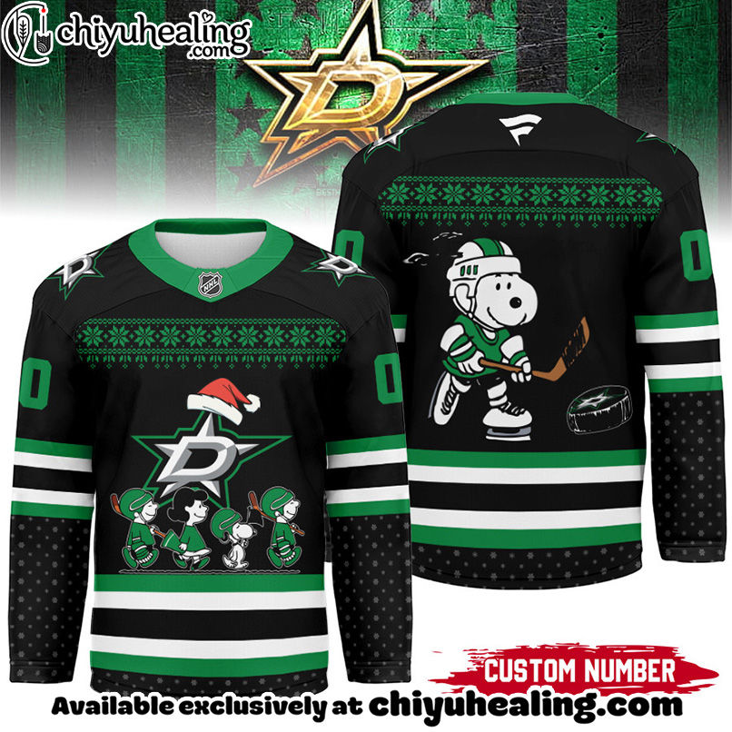 Dallas Stars - Premium NHL Peanuts Snoopy Hockey Jersey Ver 2
