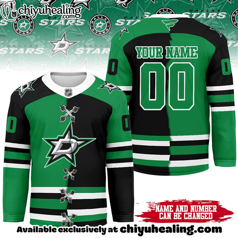Dallas Stars - Premium NHL Personalized Split Color Hockey Jersey