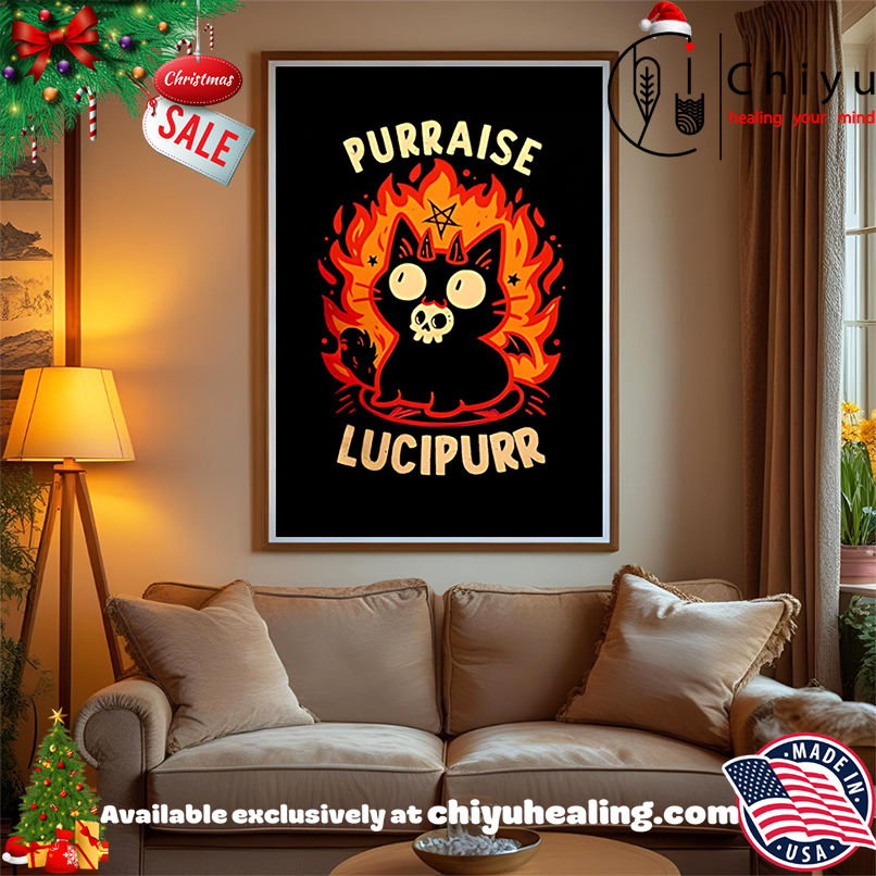 Demon Cat Lucipurr fire halloween shirt, Hoodie, Sweatshirt, Poster Canvas, Mug, Ornaments