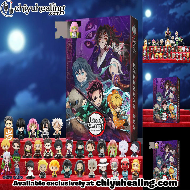 Demon Slayer Advent Calendar, Christmas Countdown Advent Calendar Gift Box with 24 Acrylic Ornaments