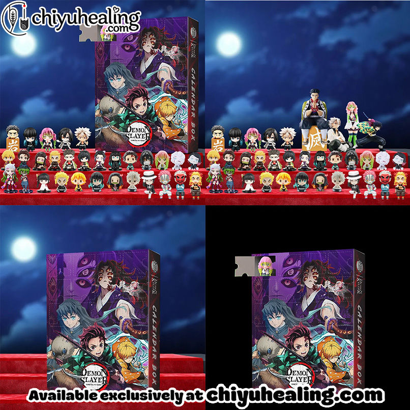 Demon Slayer Advent Calendar, Christmas Countdown Advent Calendar Gift Box with 24 Acrylic Ornaments