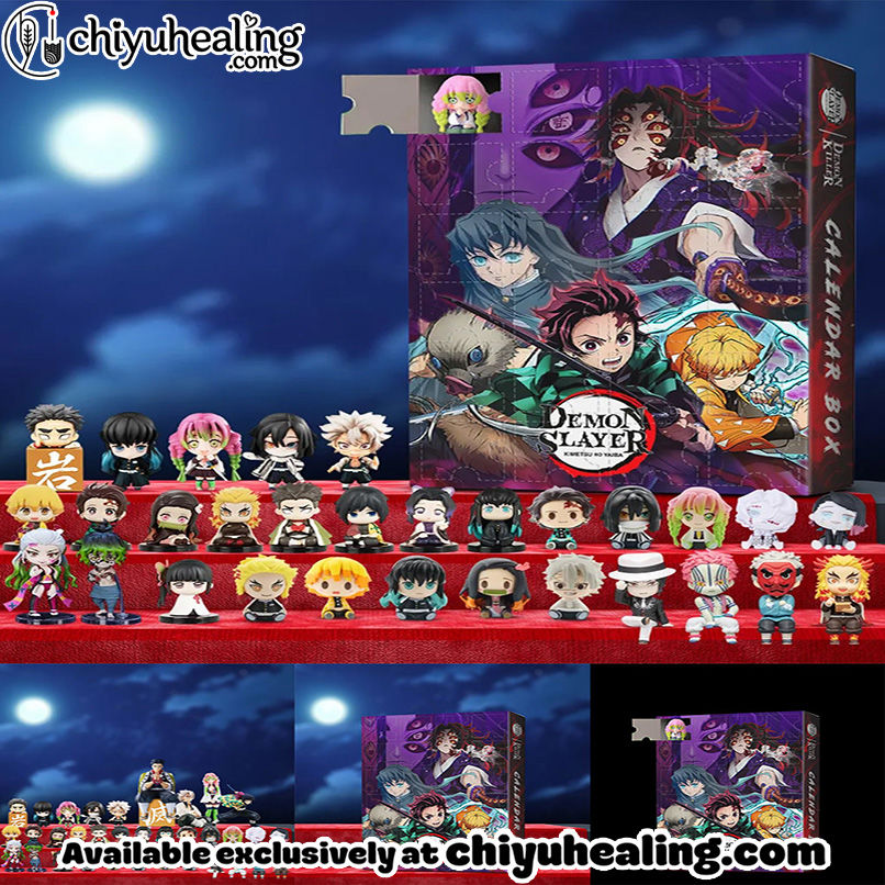 Demon Slayer Advent Calendar, Christmas Countdown Advent Calendar Gift Box with 24 Acrylic Ornaments