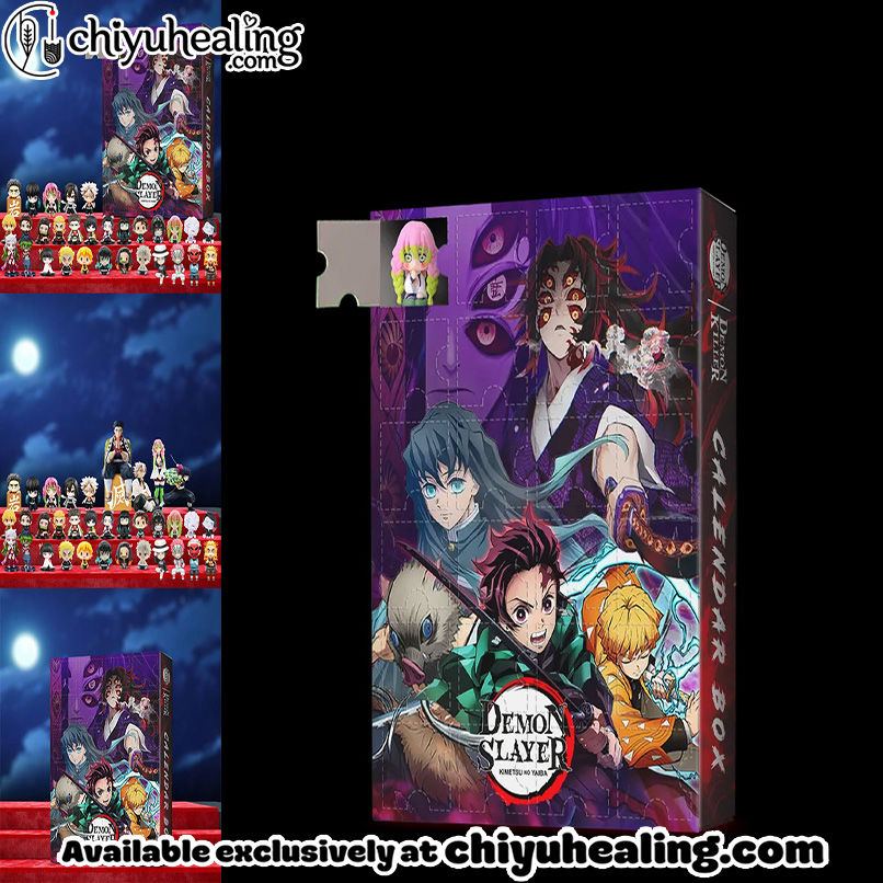 Demon Slayer Advent Calendar, Christmas Countdown Advent Calendar Gift Box with 24 Acrylic Ornaments