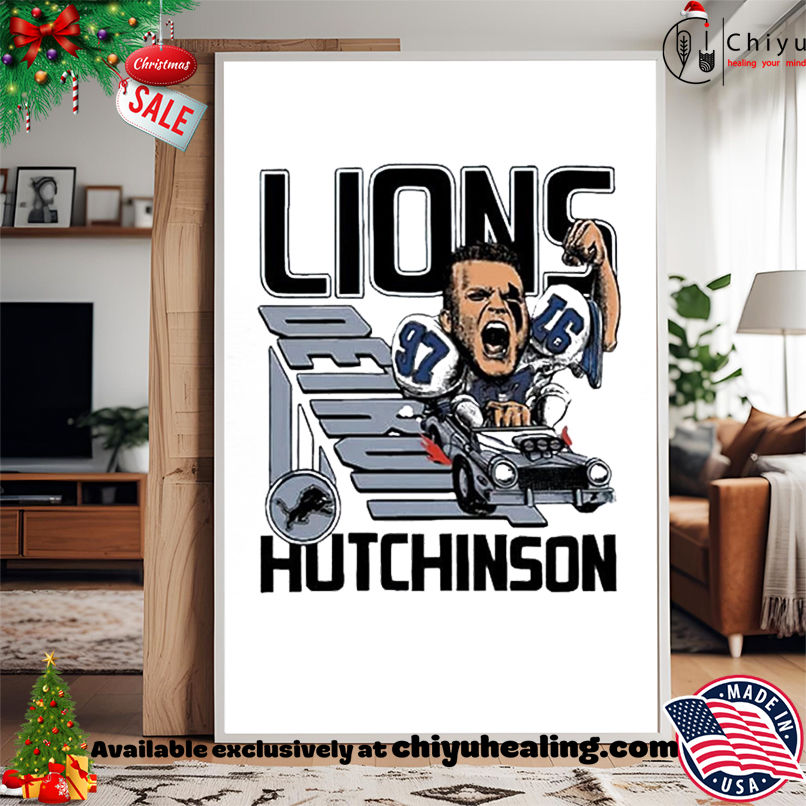 Detroit Lions Aidan Hutchinson Caricature shirt, Hoodie, Sweatshirt, Poster Canvas, Mug, Ornaments
